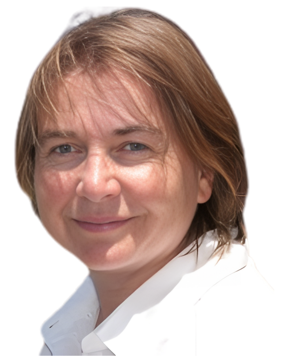 smiling woman standing while holding orange folder